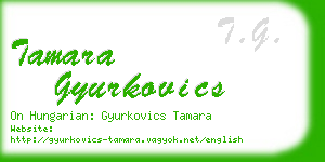 tamara gyurkovics business card